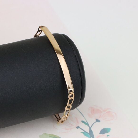 "Sleek Rose Gold Polished Chain Bracelet in High Quality Brass, XPBL1138 - Picture 12 of 13